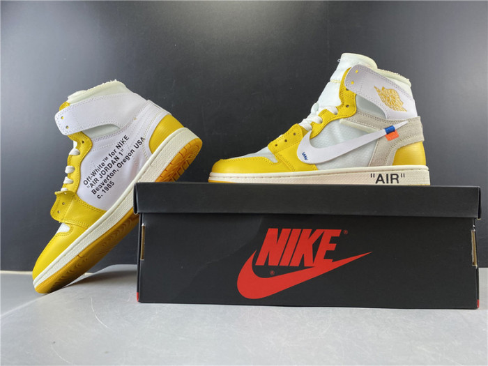 AIR JORDAN 1 X OF NRG WHITE YELLOW AQ0818 149