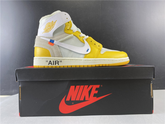 AIR JORDAN 1 X OF NRG WHITE YELLOW AQ0818 149